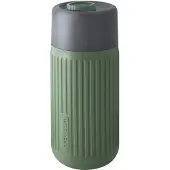 Black+blum reisbeker | glas | 340 ml | grijs/olijfgroen