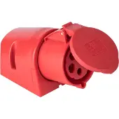 Pce Industriële CEE Stopcontact 32A 5P 400V IP44 Rode Opbouw - 125-6RV