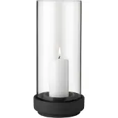 Stelton Hurricane Candle Holder L Stoneware/s - Kandelaars Glas Black - 496