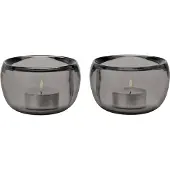 Stelton Ora theelichthouder 2-pack Smoke