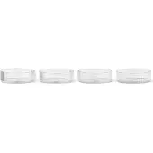 Ferm Living Kom Ripple Clear 12 cm (Set van 4)