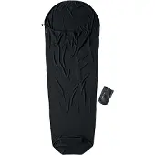 Cocoon - Merino Wolle MummyLiner - Reisslaapzak 220 x 80/60 cm, zwart