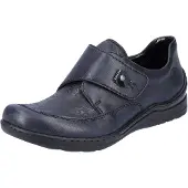 Rieker Glunia Damenschuhe Halbschuhe Slipper Blau Freizeit
