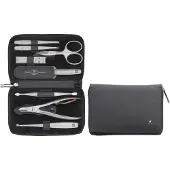 Zwilling Manicureset Beauty Etui Zwart Leder Ritssluiting (8-Delig)