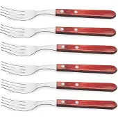 Tramontina Steakvork JUMBO, set van 6 stuks, rood, Tramontina