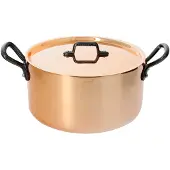 De Buyer Pan INOCUIVRE 20 cm, gietijzeren handvaten, koper,