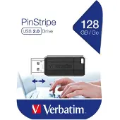Verbatim USB stick | PinStripe | 128 GB (USB 2.0, Inschuifbaar)
