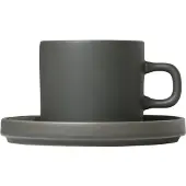 Blomus Koffiekop en Schotel Pilar Agave Green (Set van 2)