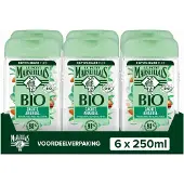 Le Petit Marseillais bio douchegel voordeelverpakking - voedende douchecrème met amandelmelk - pH-neutraal voor de huid - 6 x 250 ml