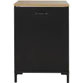 Gami Onderkast Manno 60cm met 1 deur - zwart/eik