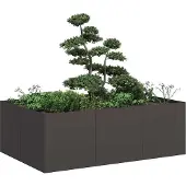 vidaXL Plantenbak 120x80x40 cm staal zwart