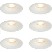 QAZQA Set van 6 inbouwspots wit GU10 50mm - Gijs