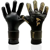 Gladiator Sports Diogo Keepershandschoenen Zwart Goud