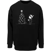 Merchcode Sweatshirt 'Christmas Cute Kid' zwart / wit