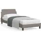 vidaXL Bedframe met hoofdeinde "Dover" 80x200 cm stof taupe