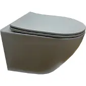 Sanico Napels hangtoilet mat grijs rimfree met softclose zitting