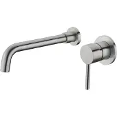 Sanico Gerona inbouw wastafelkraan brushed rvs 21 cm