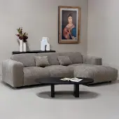 Giga Meubel Chaise Longue Bank Dijon 3-zits Rechts Taupe