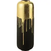 J-Line vaas Duo - metaal - zwart/goud - 70 cm hoog