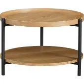 Livin24 Salontafel Rio Ø58 cm blank eiken