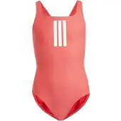 Adidas 3 Stripes Swimsuit Rood 14-15 Years Meisje