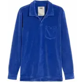 OAS Polo Men Azur Velour Long Sleeve-M