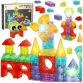 Kik 3D constructieblokken met magneten en LED-verlichting, 134 stuks