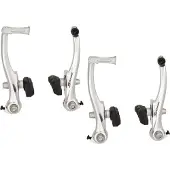 Saccon V-brake set voor en achter aluminium - zilver