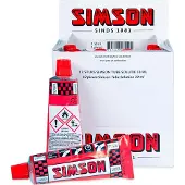 Simson Reageerbuisjes, 30 ml, rood/wit