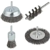 Wolfcraft Draadborstel set | Ronde schacht | 4-delig | 1 set - 2133000