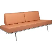 Weltevree | Sofabed | Ligbed Tuin, Zonnebed, Loungebed Buiten Loungebank | Tuinmeubel | Waterdicht | Max, 250 Kg | Oranje Kussens & Grijs Frame