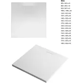 Xenz Flat Zero douchevloer 120x80 mat wit