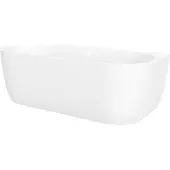 Welden Lina half vrijstaand bad 180x80 cm mat wit