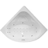 Bestbad Alfa bubbelbad hoek 145x145 cm met RB2 whirlpool elektrisch wit