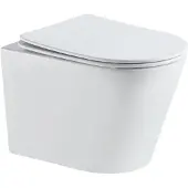 Sanisense Turboflush hangtoilet met softclose zitting glans wit
