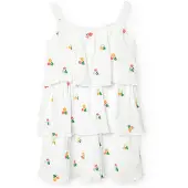Boboli Bambula Floral Mouwloze Jurk
