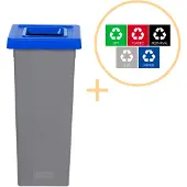 Northix Plafor - Fit Bin 53l - Recycling - Blauw