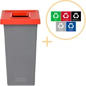 Northio Plafor - Fit Prullenbak 75l – Recycling – Rood