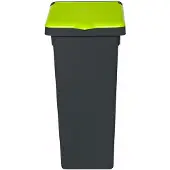 Plafor Fit Afvalemmer met Gesloten Deksel 20L Recycling Grijs/Groen