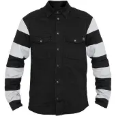 John Doe Motoshirt Prison, shirt/textiel jasje ,Zwart/Wit ,S