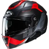 HJC i91 Carst Zwart Rood Systeemhelm Maat 2XL