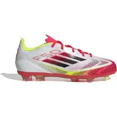 Adidas F50 Elite Gras Voetbalschoenen (FG) Kids Wit Rood Zwart Geel