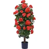 Maxifleur Kunstplanten Geranium kolom kunstplant 120cm UV rood