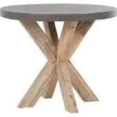 Beliani OLBIA - Tuintafel Rond - Grijs - 90 x 90 cm - Vezelcement