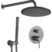 REA Lungo Grip Regendouche Inbouw Grijs 36Cm