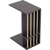 En.casa Bijzettafel Siikainen laptoptafel op wielen 44x29x65 cm zwart