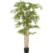 J-Line Bamboe Pot kunststof, groen