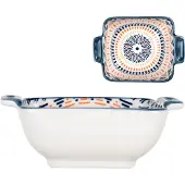 Clayre & Eef Kom 75 ml Wit Blauw Keramiek