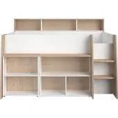 Parisot - Halfhoogslaper Lucas met Koudschuimmatras - Wit/Houtlook - 90x200