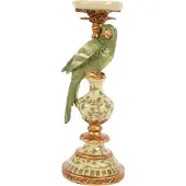 Baroque - Kandelaar - Kandelaar Papegaai 32 cm - Groen - Resin - 32x12x12 - Polyresin